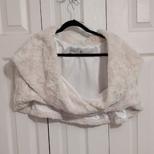 Eliza J Cream Teddy Jacket